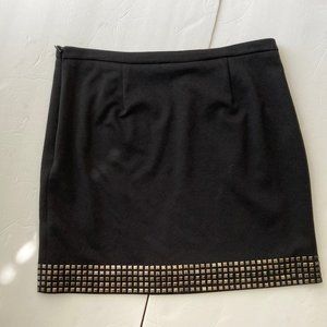 Michael Michael Kors Black Knit Studded Mini Skirt 8
